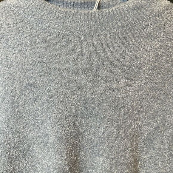 NWT Hello Nite Women’s Steel Blue Crew Neck Short Sleeve e Nylon Sweater - XS - Picture 3 of 8